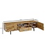 Wohnling lowboard hout eiken decor 160x46x43 cm TV-dressoir met 2 deuren | Design TV meubel hoog | TV meubel TV meubel modern | TV dressoir woonkamer
