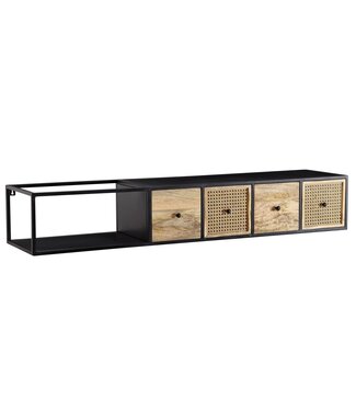 Wohnling Tv-meubel TV- hangend zwart 150 cm - WL6.588
