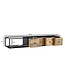 Wohnling HiFi Lowboard Hangend Mango Massief Hout / Metaal 150x25x35 cm TV-Dressoir Zwart | Design TV-Meubel Modern | TV-Tafel Wand | TV-Bord Woonkamer
