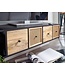 Wohnling HiFi Lowboard Hangend Mango Massief Hout / Metaal 150x25x35 cm TV-Dressoir Zwart | Design TV-Meubel Modern | TV-Tafel Wand | TV-Bord Woonkamer