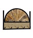 Wohnling Design Wandkapstok Mango Massief Hout en Rotan 53x40x7,5 cm | Haak Rail Metaal | Hal Kapstok Wand