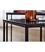 Wohnling Tafel Set Metaal Salontafel set van 2 Vierkant Zwart Industrieel | Tafel Woonkamer Bijzettafel | Moderne Nesttafel Metalen Tafel