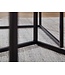 Wohnling Tafel Set Metaal Salontafel set van 2 Vierkant Zwart Industrieel | Tafel Woonkamer Bijzettafel | Moderne Nesttafel Metalen Tafel