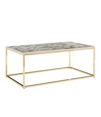 Wohnling Salontafel wit marmerlook 100x60 cm