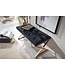 Wohnling Bank Fluweel Zwart 90x46x44 cm Gang Gestoffeerde Bank met Metalen Frame | Bedbank Slaapkamer Chesterfield Design | Gangbank Garderobebank Modern
