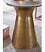 Wohnling Bijzettafel Echt Marmer en Metaal 35x35x45 cm Salontafel Wit Goud | Ronde Dienblad Tafel Woonkamer Moderne | Koffietafel Woonkamertafel Hoog