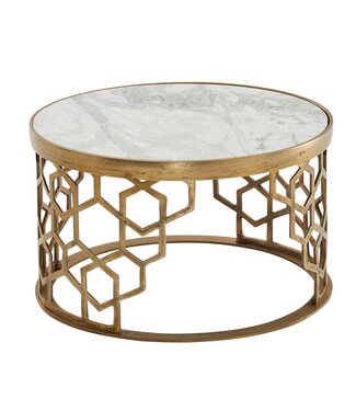 Wohnling Salontafel wit marmer rond 60 cm - WL6.630