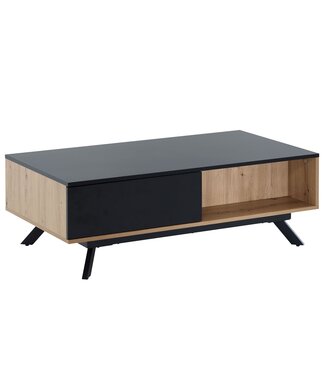 Wohnling Salontafel zwart eiken 110x60 cm - WL6.659
