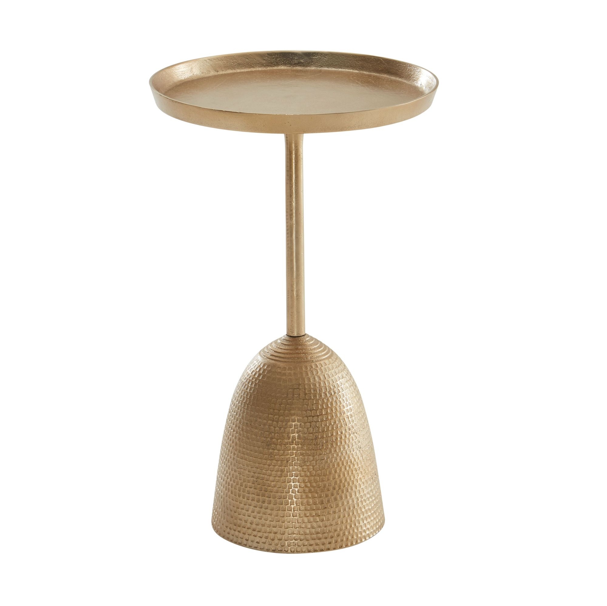 Bijzettafel goud aluminium rond 53 cm