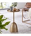 Wohnling Bijzettafel Aluminium 33x33x53 cm Salontafel Goud Metaal | Dienblad Tafel Rond Woonkamer Moderne | Kleine Koffietafel Woonkamertafel Hoog