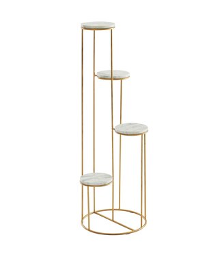 Wohnling Open kast wit marmer 108 cm hoog - WL6.678