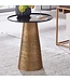 Wohnling Bijzettafel Aluminium 40x40x45 cm Salontafel Goud Zwart Metaal | Dienblad Tafel Rond Woonkamer Moderne | Kleine Koffietafel Woonkamertafel Hoog