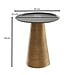 Wohnling Bijzettafel Aluminium 40x40x45 cm Salontafel Goud Zwart Metaal | Dienblad Tafel Rond Woonkamer Moderne | Kleine Koffietafel Woonkamertafel Hoog