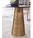 Wohnling Bijzettafel Aluminium 40x40x45 cm Salontafel Goud Zwart Metaal | Dienblad Tafel Rond Woonkamer Moderne | Kleine Koffietafel Woonkamertafel Hoog