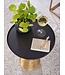 Wohnling Bijzettafel Aluminium 40x40x45 cm Salontafel Goud Zwart Metaal | Dienblad Tafel Rond Woonkamer Moderne | Kleine Koffietafel Woonkamertafel Hoog