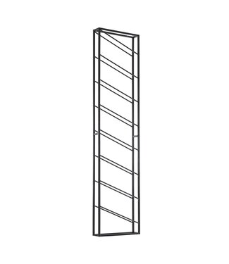 Wohnling Wijnrek zwart metaal 150 cm hoog - WL6.686