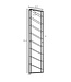 Wohnling Wijnrek Muur Metaal Zwart 36x150x8 cm Groot voor 8 Flessen | Design Wandplank voor de Keuken | Flessenrek Hangend Smalle Wijn Rek