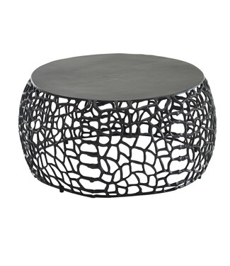 Wohnling Salontafel zwart aluminium rond 66 cm - WL6.695