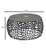Wohnling Koffietafel Aluminium 66x66x30 cm Salontafel Metaal Zwart | Tafel Woonkamer Rond | Woonkamertafel Modern | Kleine Bijzettafel
