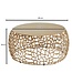 Wohnling Koffietafel Aluminium 66x66x30 cm Salontafel Metaal Goud | Tafel Woonkamer Rond | Woonkamertafel Modern | Kleine Bijzettafel
