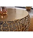 Wohnling Koffietafel Aluminium 66x66x30 cm Salontafel Metaal Goud | Tafel Woonkamer Rond | Woonkamertafel Modern | Kleine Bijzettafel