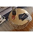Wohnling Koffietafel Aluminium 66x66x30 cm Salontafel Metaal Goud | Tafel Woonkamer Rond | Woonkamertafel Modern | Kleine Bijzettafel