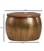 Wohnling Koffietafel Metaal en Massief Mango-Hout 60x60x40 cm Salontafel Goud | Ronde Tafel Woonkamer Moderne met Opbergruimte | Kleine Bijzettafel Woonkamertafel