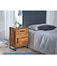 Wohnling Nachtkastje Boxspring Sheesham Massief Hout en Metaal 45x35x65 cm | Nachtkast Hoog Moderne | Design Bijzettafel met Lade en Deurtje