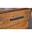 Wohnling Nachtkastje Boxspring Sheesham Massief Hout en Metaal 45x35x65 cm | Nachtkast Hoog Moderne | Design Bijzettafel met Lade en Deurtje