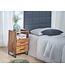 Wohnling Nachtkastje Boxspring Sheesham Massief Hout en Metaal 40x35x66 cm | Nachtkast Hoog Moderne met Opbergruimte | Design Bijzettafel met 2 Lades