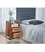 Wohnling Nachtkastje Boxspring Sheesham Massief Hout en Metaal 40x35x66 cm | Nachtkast Hoog Moderne met Opbergruimte | Design Bijzettafel met 2 Lades