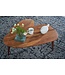 Wohnling Tafel Set Sheesham Massief Hout Salontafel Set van 2 Niervorm | Tafel Woonkamer Bijzettafel Bruin | Moderne Nesttafel Houten Tafel