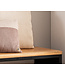 Wohnling Bank massief acaciahout / steenlook 120x45x35 cm Halbank met metalen frame | Design bedbank slaapkamer | Kleine garderobebank, eetkamerbank