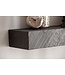 Wohnling Wandplank 90x10x20 cm mango massief hout / steenlook hangplank modern | Design zwevende plank rechthoekig | Plank hangend woonkamer antraciet