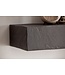 Wohnling Wandplank 120x10x20 cm mango massief hout / steenlook hangplank modern | Design zwevende plank rechthoekig | Plank hangend woonkamer antraciet