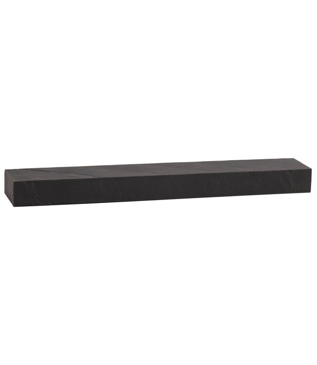Wohnling Wandplank 120x10x20 cm mango massief hout / steenlook hangplank modern | Design zwevende plank rechthoekig | Plank hangend woonkamer antraciet