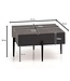 Wohnling salontafel 64x64x35 cm steenlook/metaal salontafel antraciet vierkant | Design woonkamertafel, salontafel, solide moderne woonkamertafel