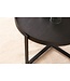 Wohnling Salontafel 60x60x35 cm Mango Massief Hout / Metaal Zwart Salontafel Rond | Design woonkamertafel met opstaande rand | Industriële salontafel woonkamer modern