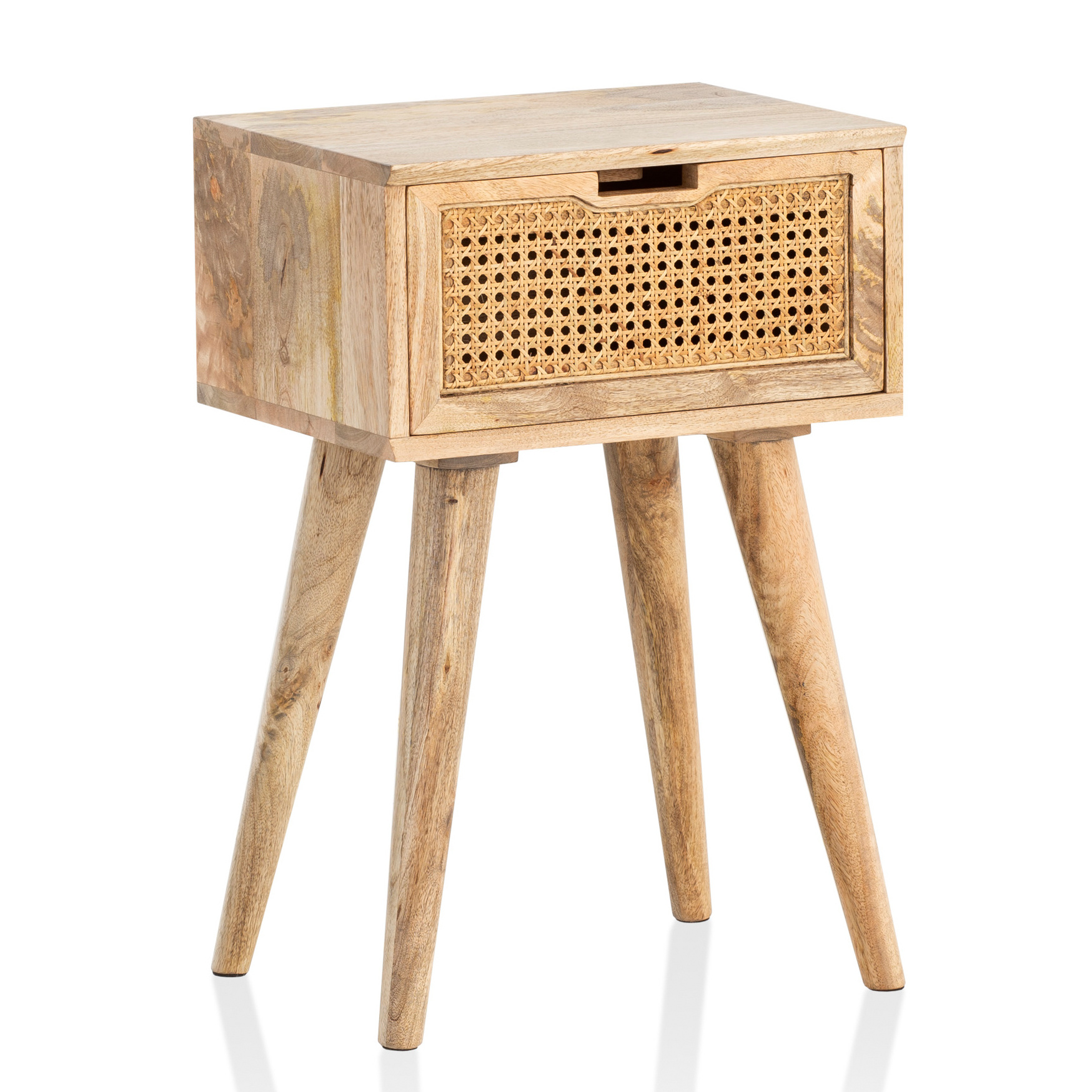 Nachtkastje bruin rotan 40 cm diep