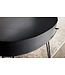 Wohnling salontafel 100x50x40 cm mango massief hout metalen salontafel, design woonkamertafel ovaal met lade, salontafel opbergruimte massief, grote tafel woonkamer haarspeldpoten