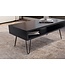 Wohnling salontafel 100x50x40 cm mango massief hout metalen salontafel, design woonkamertafel rechthoekig met opbergruimte, massieve salontafel, grote tafel woonkamer met haarspeldpoten