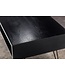 Wohnling salontafel 100x50x40 cm mango massief hout metalen salontafel, design woonkamertafel rechthoekig met opbergruimte, massieve salontafel, grote tafel woonkamer met haarspeldpoten