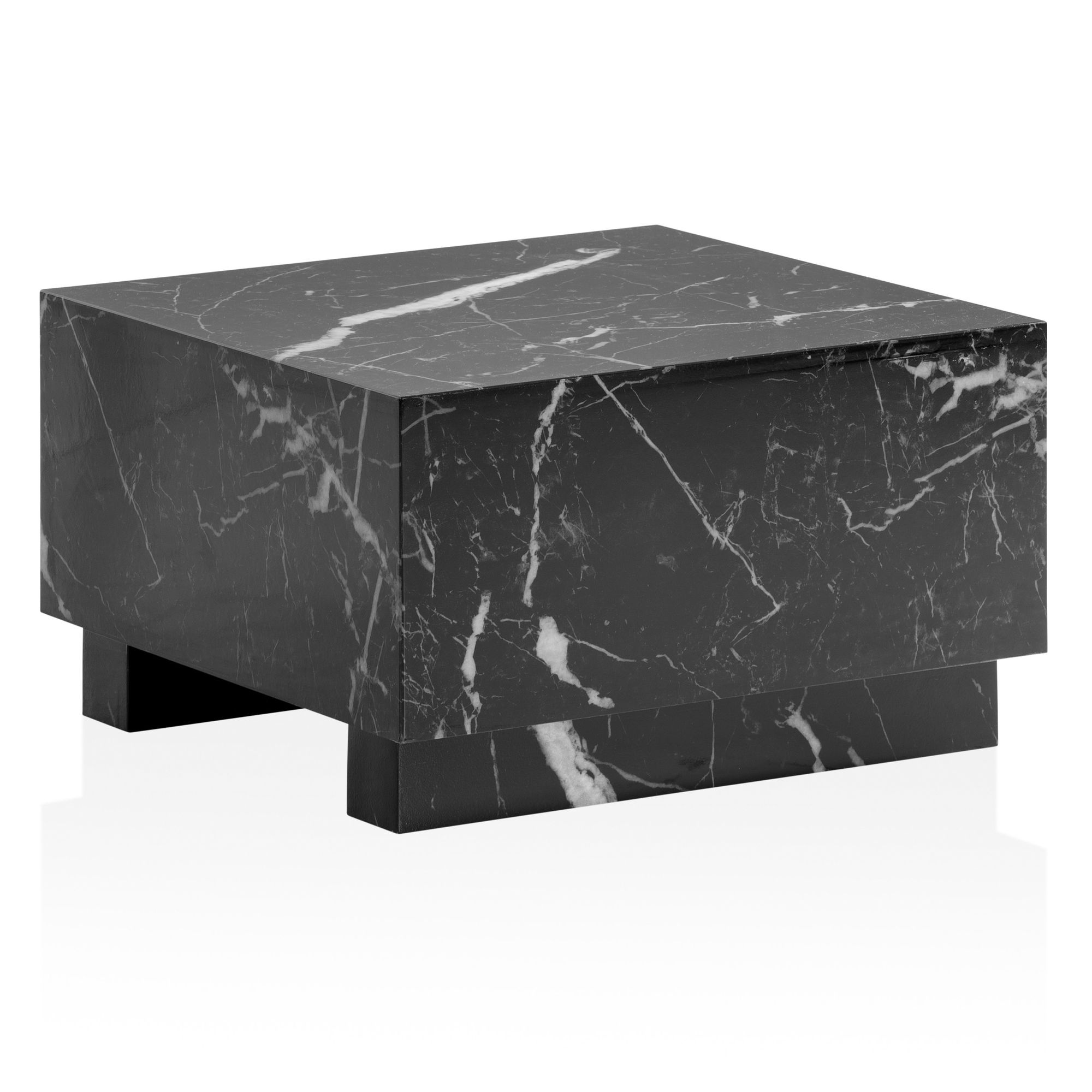 Salontafel MONOBLOC zwart 60x60x35 cm