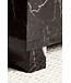 Wohnling salontafel MONOBLOC 60x60x35 cm zwart hoogglans met marmerlook, woonkamertafel kubus vierkant, design salontafel, lounge salontafel kubusvorm
