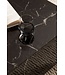 Wohnling salontafel MONOBLOC 60x60x35 cm zwart hoogglans met marmerlook, woonkamertafel kubus vierkant, design salontafel, lounge salontafel kubusvorm