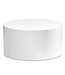 Wohnling salontafel MONOBLOC 60x60x30 cm wit hoogglans, design woonkamertafel rond, loungebank tafel eenvoudig, salontafel modern