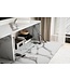 Wohnling Lowboard hangend marmerlook wit 120x30x30 cm tv-meubel, design tv-tafel met vouwdeuren modern, tv-kastwand, tv-ladekast tv-ladekast om op te hangen