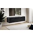 Wohnling Lowboard hangend marmerlook zwart 120x30x30 cm tv-meubel, design tv-tafel met vouwdeuren modern, tv-kastwand, tv-ladekast tv-ladekast om op te hangen