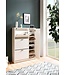 Wohnling Schoenenkast Wit 90x120x24 cm Schoenenrek Gesloten, Schoenenkist Modern, Halkast met Plank, Schoenenopberger Halkist voor Schoenen Hoog