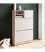 Wohnling Schoenenkast Wit 71x110x24 cm Schoenenrek Gesloten, Schoenenkist Modern, Halkast met Plank, Schoenenopberger Halkist voor Schoenen Hoog